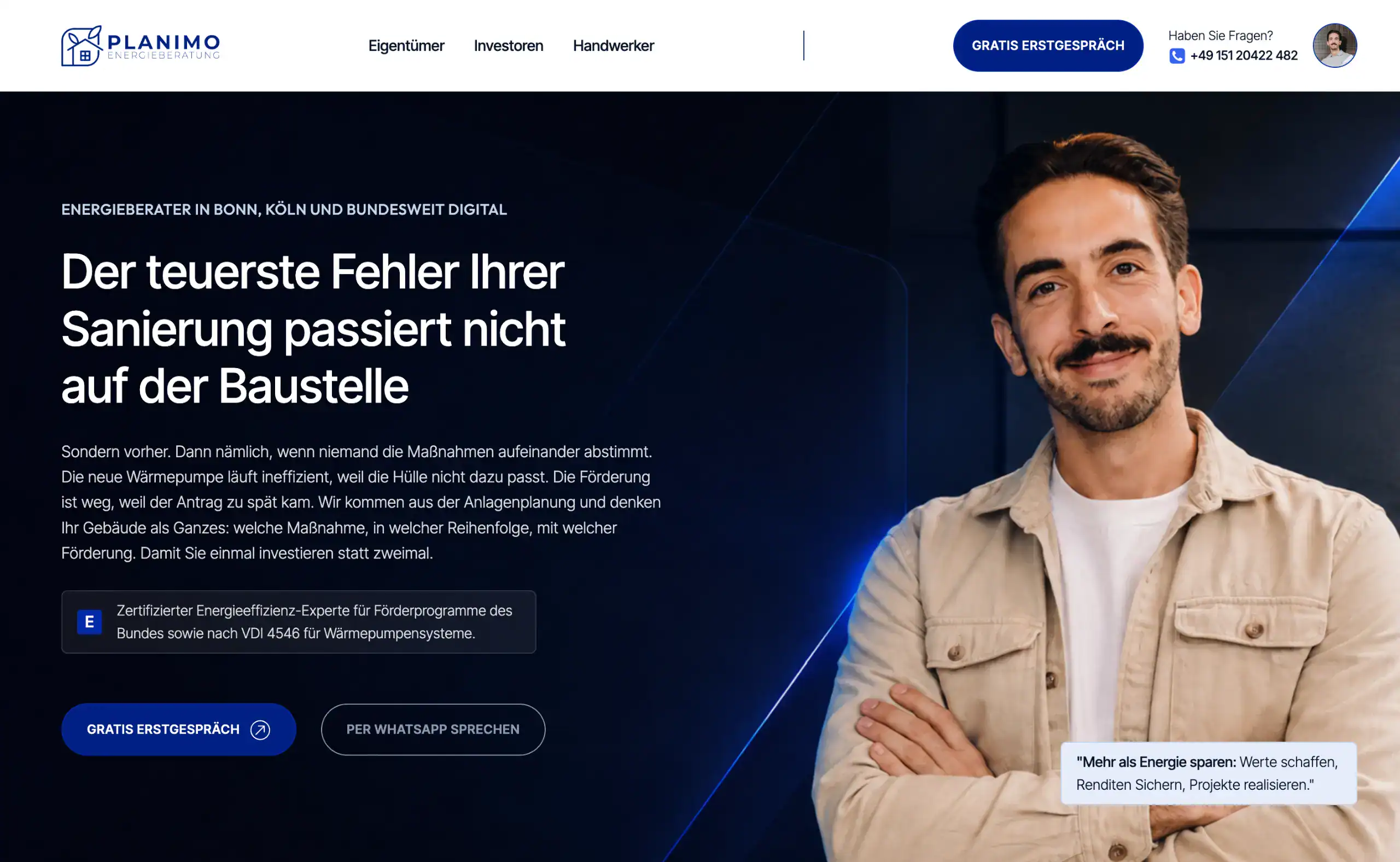 Website nach dem Redesign