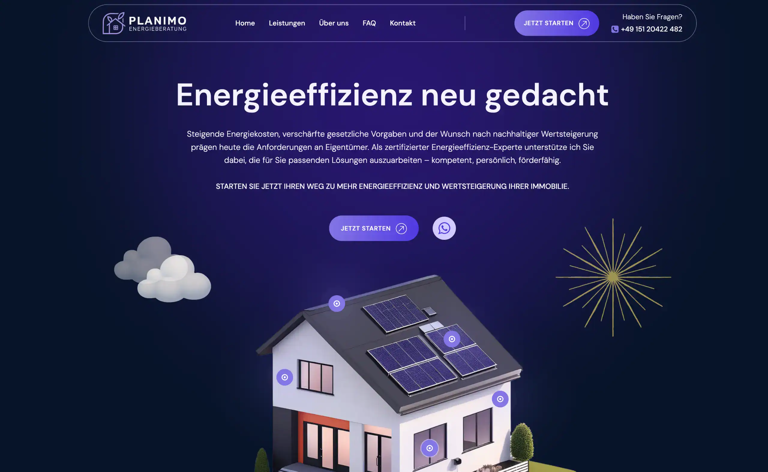 Website vor dem Redesign