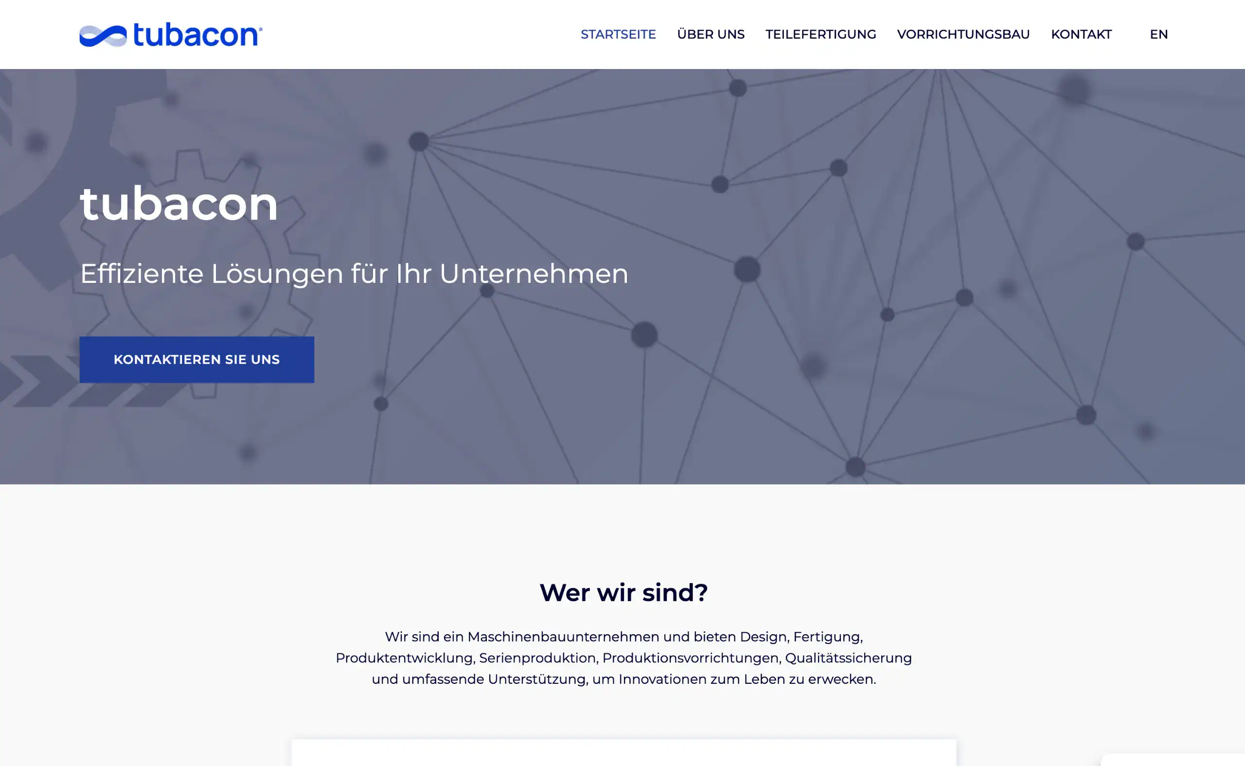 Website vor dem Redesign